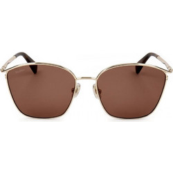 Max Mara MM004 52E Γυναικεία Γυαλιά Ηλίου Τετράγωνα Μεταλλικά Χρυσά με Καφέ Polarized Φακό