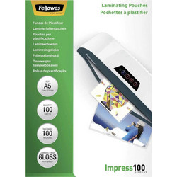 Fellowes Α5 Glossy 100 Micron Ζελατίνες Πλαστικοποίησης Γυαλιστερές A5 100 microns 100τμχ