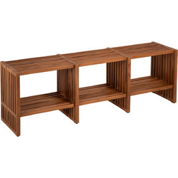 ΚΟΝΣΟΛΑ TV NYA HM9831 ΜΑΣΙΦ ΞΥΛΟ TEAK ΣΕ ΦΥΣΙΚΟ ΧΡΩΜΑ 130x29,5x46Υ εκ
