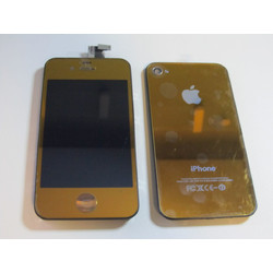 iPhone 4S Μεταλλικό Πορτοκαλί Full Kit LCD + Touch Screen + Frame Assembly + Home Button & Back Cover
