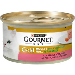 Purina Gourmet Gold Mousse Adult Πέστροφα & Ντομάτα 24x85gr