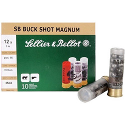Sellier & Bellot SB Buckshot Magnum Φυσίγγια Δράμια 12Cal 76mm 15βολα 10τμχ
