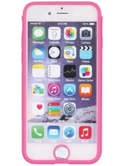 Θήκη Bumber με κάλυμα Ρόζ Διάφανο για iphone 6 IK608 OEM