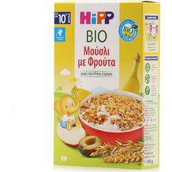 Hipp Bio Βιολογικό Μούσλι με Φρούτα 10m+ Χωρίς Ζάχαρη 200gr
