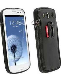 Krusell Zipper Leather Classic Black / Grey (Galaxy S III)