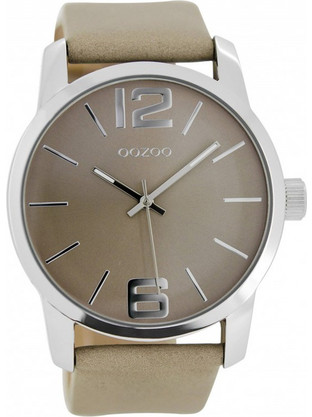Oozoo Timepieces Beige Leather Strap C7010