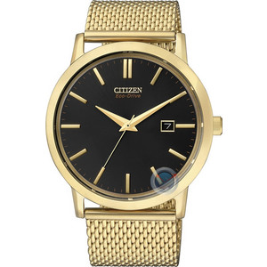 Citizen Eco-Drive Ανδρικό Ρολόι Solar με Χρυσό Μεταλλικό Μπρασελέ BM7192-51E