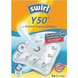 Swirl Y50 Σακούλες Σκούπας 4τμχ Συμβατές με Σκούπα Dirt Devil / Philips / Samsung