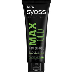 Syoss Max Hold Power Gel Μαλλιών Ανδρικό Πολύ Δυνατό Κράτημα 250ml
