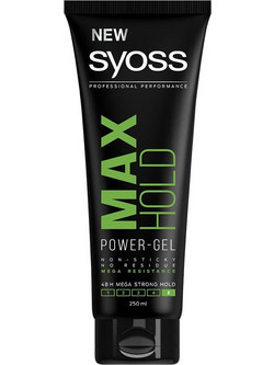 Syoss Max Hold Power Gel Μαλλιών Ανδρικό Πολύ Δυνατό Κράτημα 250ml