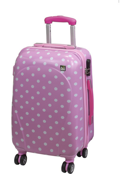 A2S Polka Dot Παιδική Βαλίτσα Καμπίνας 55x35x22cm με 4 Ρόδες Ροζ