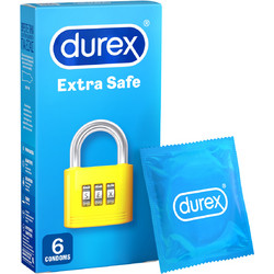 Durex Extra Safe Προφυλακτικά Λεπτά με Λιπαντικό 6τμχ