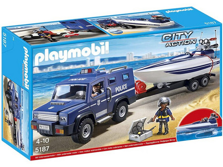 Playmobil City Action Αστυνομικό Όχημα με Ταχύπλοο για 4-10 Ετών 5187
