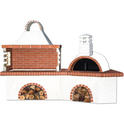 Sxistolithos Set 0224 Χτιστή Ψησταριά με Φούρνο και Πάγκο 280cm