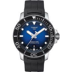 Tissot Seastar 1000 Ανδρικό Ρολόι Αυτόματο με Μαύρο Καουτσούκ Λουράκι T120.407.17.041.00