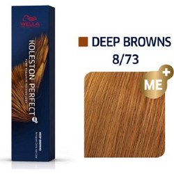 Wella Koleston Perfect Me+ Deep Browns 8/73 Ξανθό Ανοιχτό Καφέ Χρυσό Μόνιμη Βαφή Μαλλιών 60ml