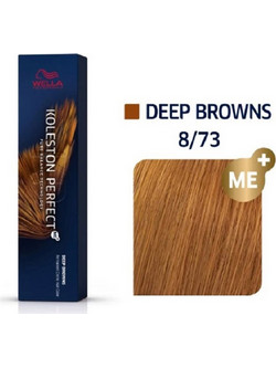 Wella Koleston Perfect Me+ Deep Browns 8/73 Ξανθό Ανοιχτό Καφέ Χρυσό Μόνιμη Βαφή Μαλλιών 60ml