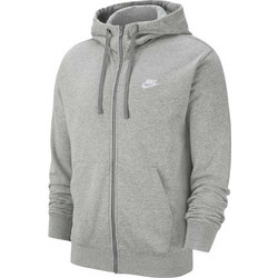 Nike Sportswear Club Ανδρική Ζακέτα Φούτερ με Κουκούλα και Φερμουάρ Γκρι BV2648-063