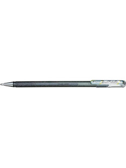 Pentel Dual Metallic Στυλό Gel 1mm Ασημί με Glitter