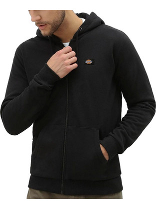 Dickies Oakport Ανδρική Ζακέτα Φούτερ με Κουκούλα και Φερμουάρ Μαύρη DK0A4XD3BLK
