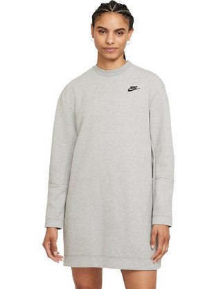 Nike Sportswear Tech Fleece Long-Sleeve Mini Αθλητικό Φόρεμα Γκρι DD5626-063