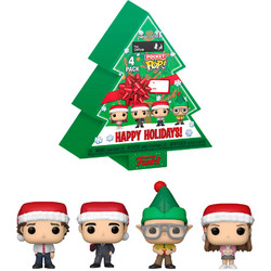 Funko Pocket Pop! The Office Holiday Christmas Tree 4-Pack
