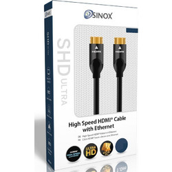 Sinox SHD Ultra Καλώδιο HDMI 2.0 HDMI Male to HDMI Male 1m Black