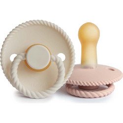 Frigg Rope Πιπίλες Καουτσούκ 6-18m Blush Cream 2τμχ