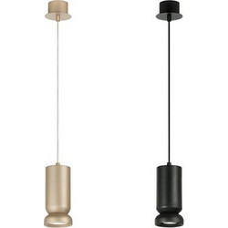 Ondaluce ΝSO. LILIUM/NERO Κρεμαστό Φωτιστικό Οροφής Μονόφωτο GU10 Μαύρο