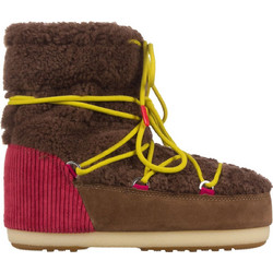 Moon Boot Γυναικεία Μποτάκια Χιονιού Suede Καφέ Κόκκινα με Γούνα 14602300-001