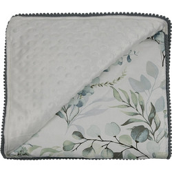 Bebe Stars Nature Κουβέρτα Αγκαλιάς Fleece 90x90 Πράσινη Mint Λευκή