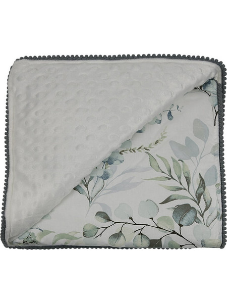 Bebe Stars Nature Κουβέρτα Αγκαλιάς Fleece 90x90 Πράσινη Mint Λευκή