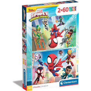 Παιδικό Puzzle Clementoni Super Color Marvel Spidey & His Friends 2x60 Κομμάτια