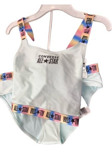 Converse Παιδικό Μαγιό Bikini Set για Κορίτσι Γαλάζιο 4CD419-BEU