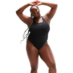 Speedo Eco Endurance Medalist Plus Size Αθλητικό Γυναικείο Μαγιό Ολόσωμο Μαύρο 8003933-0001