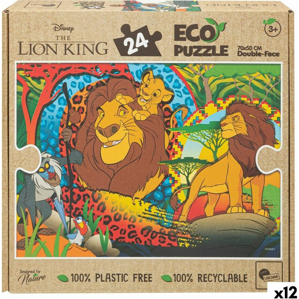 Παιδικό Puzzle Lisciani Giochi Maxi Double Face Disney Lion King ...
