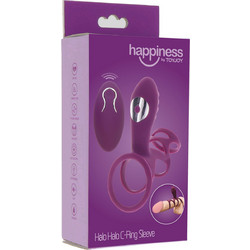 ToyJoy Halo Halo C-Ring Sleeve Ελαστικό Δαχτυλίδι Πέους Σιλικόνης με Δόνηση Μωβ