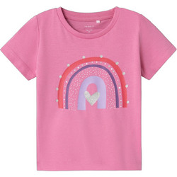 Name It Παιδικό T-Shirt Κοντομάνικο Φούξια 13226024
