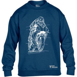Takeposition Moto Sport Rider Παιδικό Φούτερ Πετρόλ 810-9101-17