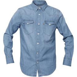 Levi's Ανδρικό Πουκάμισο Τζιν Μακρυμάνικο Κανονική Γραμμή Overshirt Γαλάζιο 85744-0047