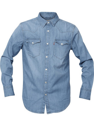 Levi's Ανδρικό Πουκάμισο Τζιν Μακρυμάνικο Κανονική Γραμμή Overshirt Γαλάζιο 85744-0047
