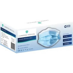 Cameron Medical Χειρουργική Μάσκα Μπλε 50τμχ
