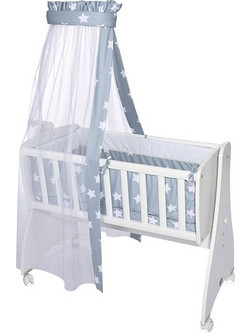 Lorelli First Dreams Stars Σετ Λίκνου Blue/Grey 7τμχ
