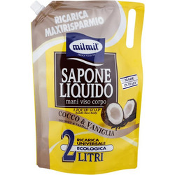Milmil Coconut & Vanilla Liquid Κρεμοσάπουνο 2lt