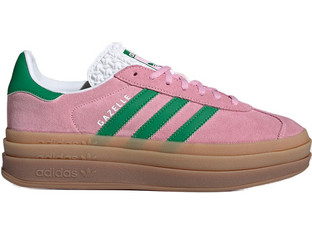 Adidas Gazelle Bold Γυναικεία Sneakers Flatforms Πράσινα Ροζ IE0420