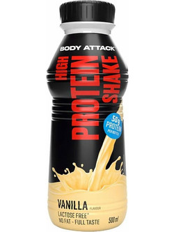 Body Attack High Protein Shake Vanilla Πρωτεΐνη Όγκου 500ml