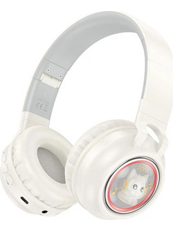 Hoco W50 Ασύρματα Bluetooth Παιδικά Ακουστικά On Ear Λευκά