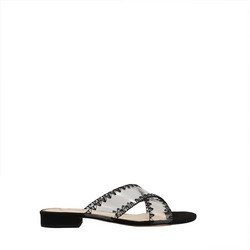 Jessica Simpson Cabrie Γυναικεία Σανδάλια Μαύρα Διαφανή