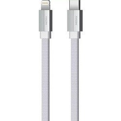 Remax Kerolla RC-094C Braided Flat USB-C to Lightning Cable 2m White 347494030356800