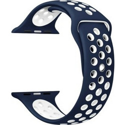 Ksix Λουράκι Σιλικόνης Blue / White (Apple Watch 42 / 44 / 45mm)